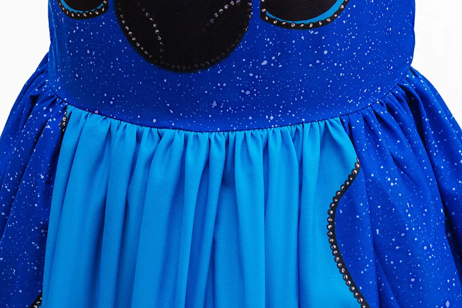 Girls Stitch Cosplay Dress Cute Cartoon Disney Movie Style Costume for Halloween Carnival Stage Performances & Kids' Dress-Up