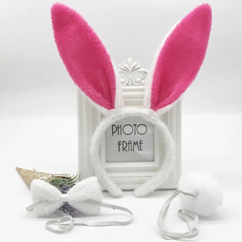 3pcs /set New June 1 Children's Day Holiday Party Activity Performance Animal Plush Rabbit Ears Hair Hoop Accessories Headdress