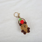 Mini Animal Doll Series Crochet Keychain Knitted Small Rabbit Doll Keyrings Mini Puppy Cute Keychain Wholesale Custom Accessory
