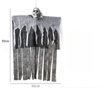 1pcs Halloween Glowing Skull Skeleton Gauze Hanging Ghost Home Outdoor Garden Decoration Halloween Party Horror Ghost Props 2026