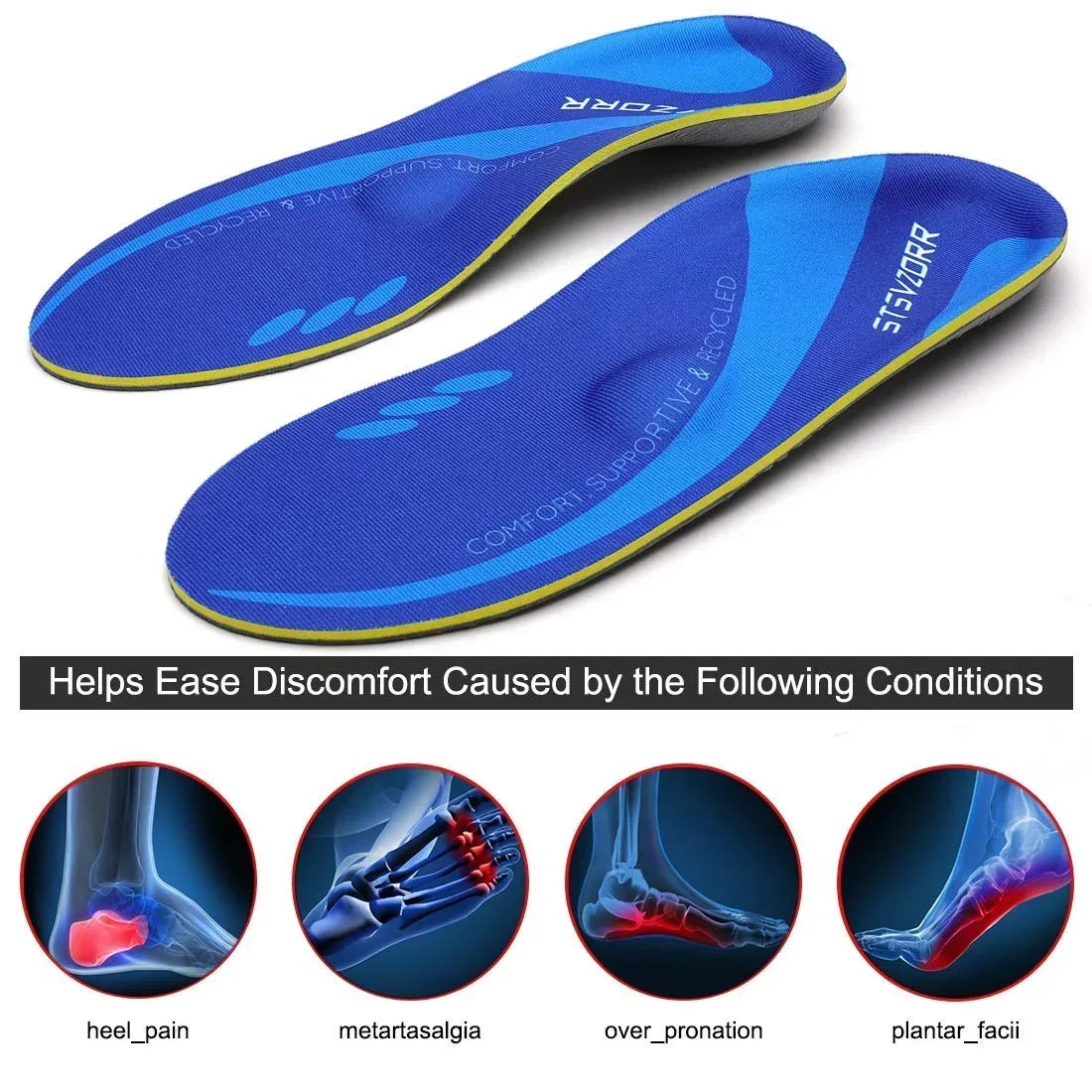 Arch Support Metatarsalgia Insole Plantar Fasciitis Pain Relief Orthotic Insert,Flat Feet Orthopedic Insoles Running Sport Sole