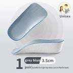 New Half Invisible Heighten Shoe Insoles Heel Insert Sport Cushion Height Increase EVA Memory Foam Heel Lifting 1.5/2.5/3.5CM