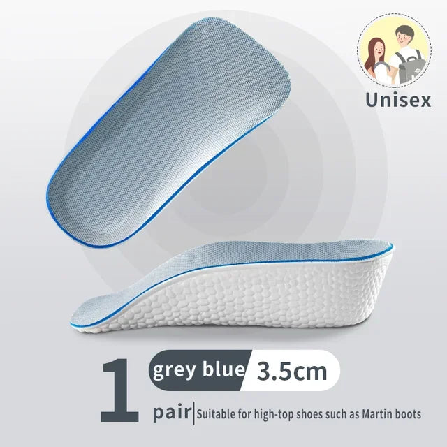 New Half Invisible Heighten Shoe Insoles Heel Insert Sport Cushion Height Increase EVA Memory Foam Heel Lifting 1.5/2.5/3.5CM