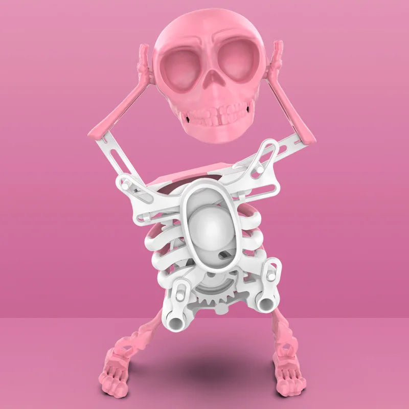 Swinging Skeleton Decor Moving Halloween Ornament Spooky Dancing Bone Figure for Home Office Party Trick Decoration Gift