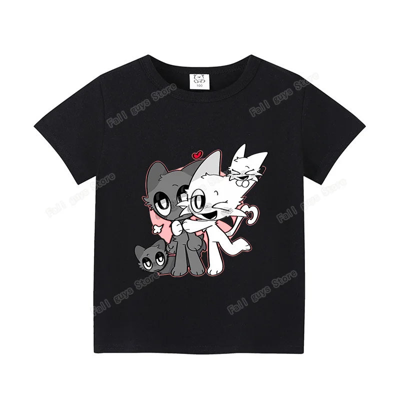 Sprunkis T-shirts Cartoon Oren Wenda Outdoor Clothes Short Sleeve Summer Cute Base Top Funny Birthday Gift