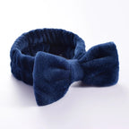 Women Solid Bow Headbands Coral Fleece Makeup Spa Wash Face Turban Head Wrap Girls Hair Towel Accessories Head Band Hairbands