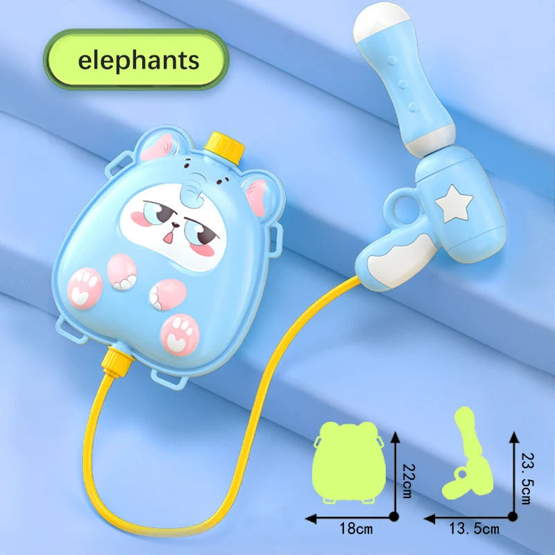 Cartoon Water Guns Toy Summer Kids Outdoor Beach Backpack Water Guns Toy Children's Interaction Water Fight Game Toys Water Guns