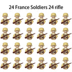 40/set World War II military building blocks National army soldier Character weapon assembly building block Children's toy gifts