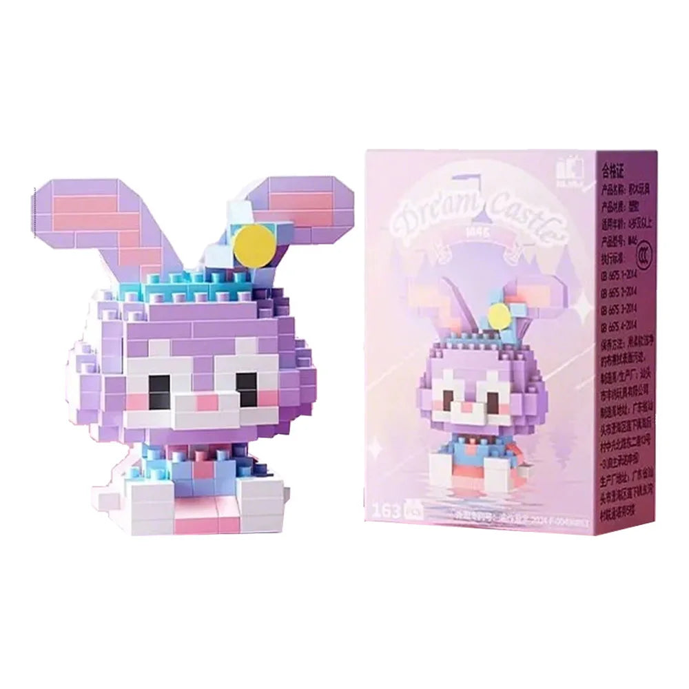 Disney Stitch Building Blocks Anime Kawaii Cartoon mini Action Children's Figures Blocks Bricks Assemble DIY Toys Gift for Kids