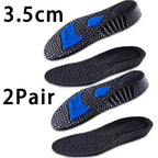 1Pair Height Increase Insoles for Feet PU Memory Foam Shoes Pad Breathable Orthopedic Heel Lift Insole for Sport Running Care