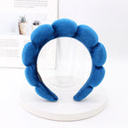 Sponge Spa Headband Velvet Washing Face Wide Padded Headband Skin Care Makeup Removal Shower for Women Girls Hair Accessories
