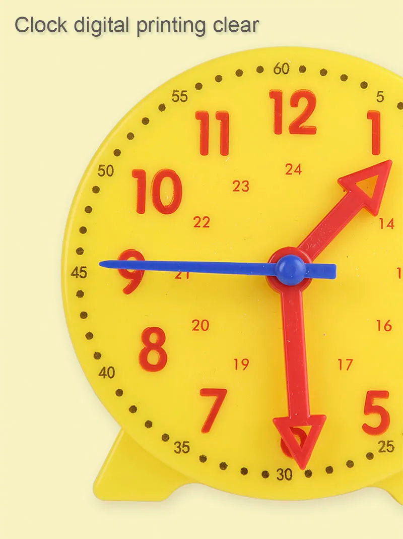 Children Montessori Clock Educational Toys Hour Minute Second Cognition Matching Puzzle Toys Kids Early Preschool Teaching Aids