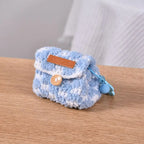Colorful Knitted Coin Bag Keychains Mini Crochet Bag Keyring Handmake Knitting Storage Bag Keychain Keys Holder Custom Accessory