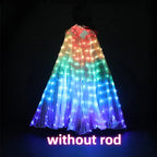 LED Isis Wings Glowing Wings Belly Dance Dress Butterfly Wings Halloween Christmas Party Stage Performance rod for Single Sale
