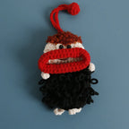 Cute Fruit Series Sausage Mouth Doll Crochet Keychains Custom Knitting Bag For Car Keys Holder Funny Doll Bag For Keys Storage