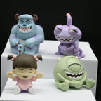 4Pcs University Monsters Inc Figures James P. Sullivan Anime Action Figure Michael Wozosky Randall Boggs Q Version Model Toys