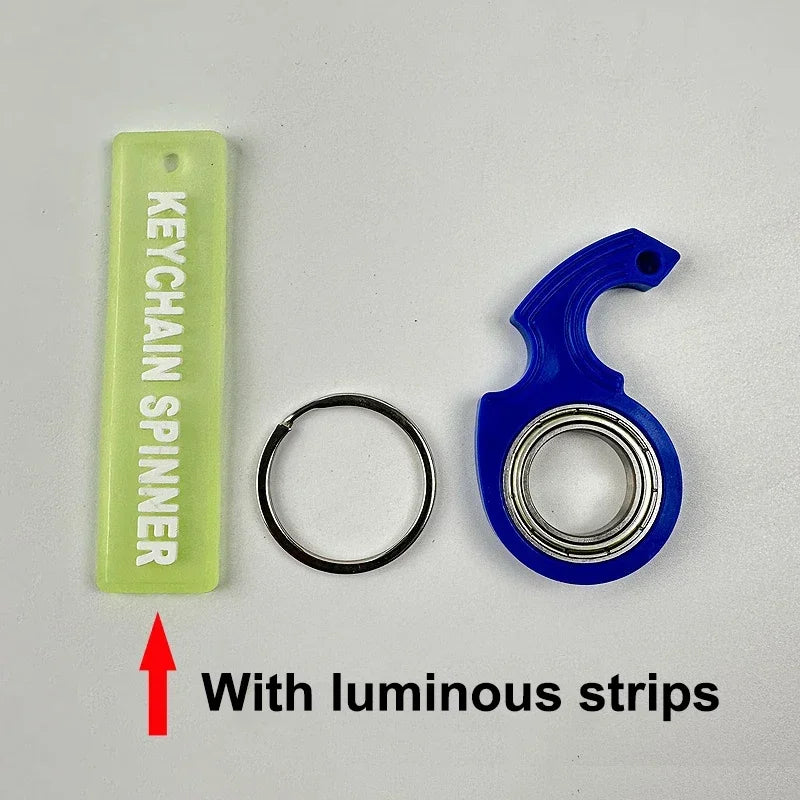 Spinner Stress Toy Funny Idget Toys Kids Fingertip Spinning Keyring Finger Fidget Ring Relieve Boredom Party Gifts Keychain Toys
