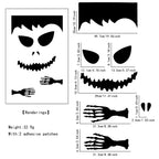 Halloween Decorations Room Door Stickers Window Decor Skeleton Hand Pumpkin DIY Window Stickers Ghost Devil Witch Hat Decor