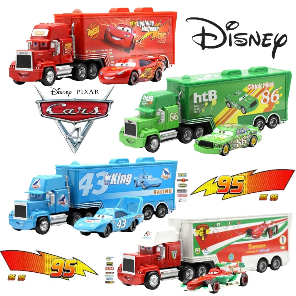 HOT Pixar Car Truck Model Toys Lightning McQueen The King Ramirez Mini Die Casting Truck Model Kids Toy Birthday NEW YEAR Gif