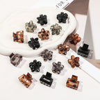12/24/30Pcs Mini Flower Hair Claw Clips Pack for Women Girl Cute Hair Accessories Creaseless Styling for Bangs Tiny Hair Styling