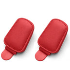 1/2Pc Sunglasses Holder Is Suitable for Car Sun Shades Magnetic Leather Sunglasses Clip and Ticket Clip Car Sunshade Accessories