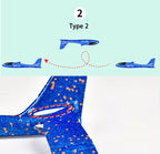48cm Large EPP Foam Hand Throwing Aircraft Toys Gyratory Stunt Pressure Resistant Model Aircraft Outdoor For Boys Children Gift