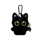 Cute Cartoon Plush Black Cat Keychain Bag Pendant Decoration Kawaii Stuffed Doll Toy Car Keyring Accessories Couples Gift