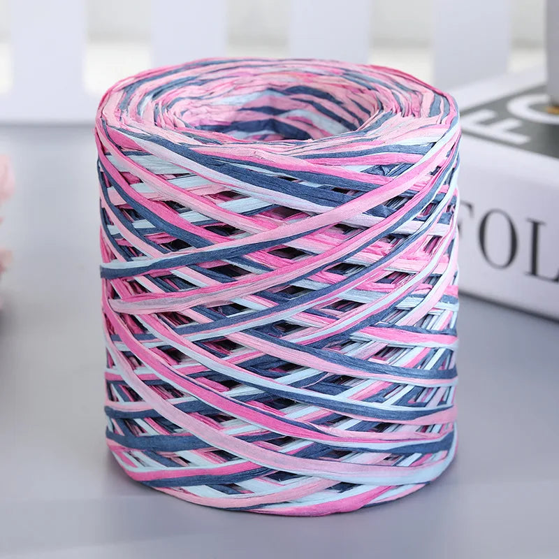 200M Raffia paper rope Straw Yarn For Knitting Crocheting Paper Threads DIY Handmade Summer Sunhat Beach Bag Freeshipping