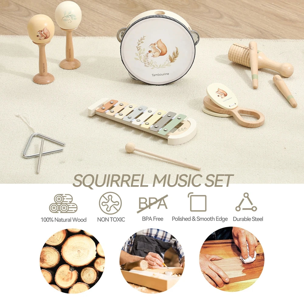 Montessori Wooden Musical Instrument Toy Set