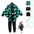 Anime Kimetsu No Yaiba Kamado Nezuko Cosplay Kostuum Kimono Demon Slayer Cosplay Pruiken Haren Halloween Carnaval Vrouwen Outfit