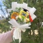 SpongeBob Patrick Star Gary Squidward Tentacles Plush Dolls Creative Handmade Flower Bouquets Christmas Birthday Graduation Gift