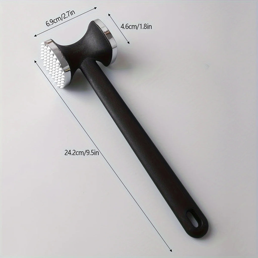Heavy Duty Kitchen Meat Tenderizer Hammer with Rubber Grip, Stainless Steel Head for Effortless Pounding and Tenderizing