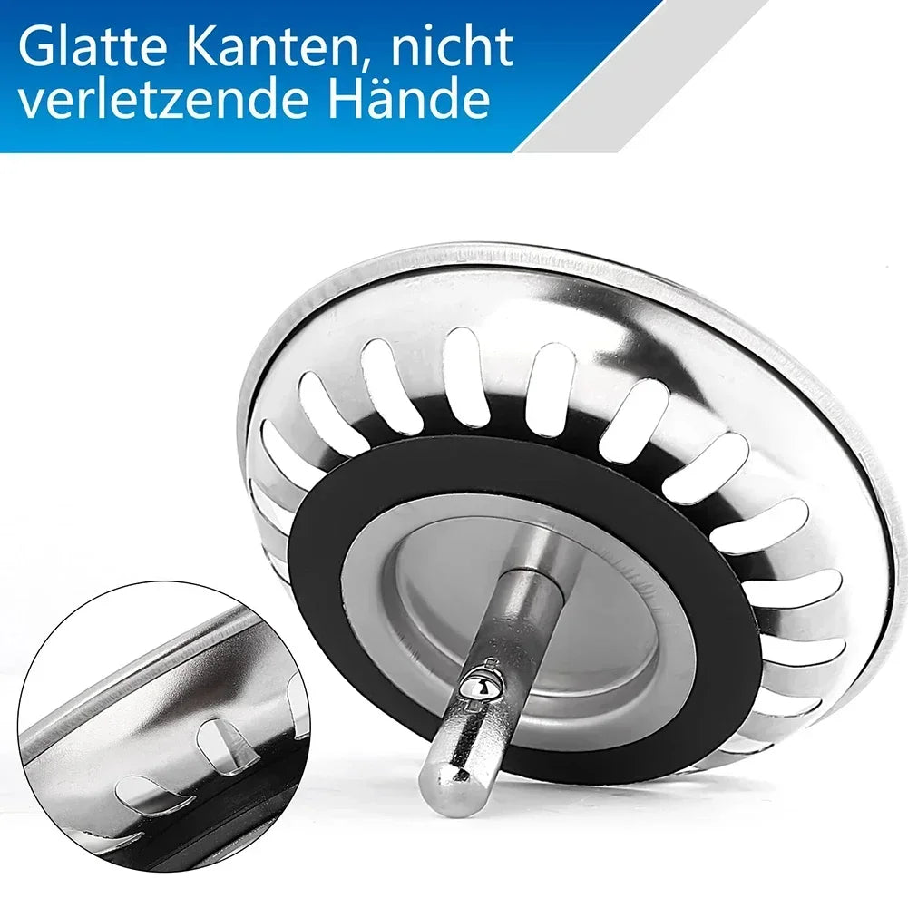 Kitchen Sink Strainer Stainless Steel 80/82/84 Mm Household Water Basin Sink Drainer Strainer Basket Waste Plug Stopper Filter