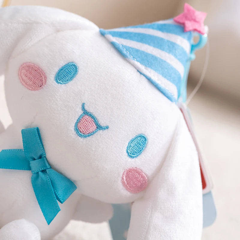 Sanrio Happy Cinnamoroll Plush Pendant Bag Accessories Plush Keychain Girls Backpack Car Phone Hanging Plush Keyrings