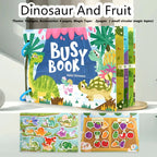 Busy Book for Kids, Animals Vehicles Dinosaurs Stickers, Matching Number & Letter Games, Interactive Learning Activity Book
