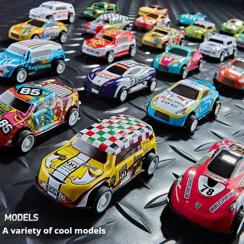 30 - 50PCS Mini Alloy Cars Model Set with Storage Box Diecast Pull-Back Vehicle Toys for Boys, Gift for Christmas, Birthday Gift