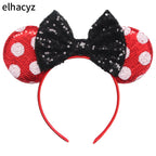 2026 Chic Embroidery Sequin Ears Headband Classical DOT Bow Hairband For Girls Women Party Head Wear Kids DIY Hair Accessories