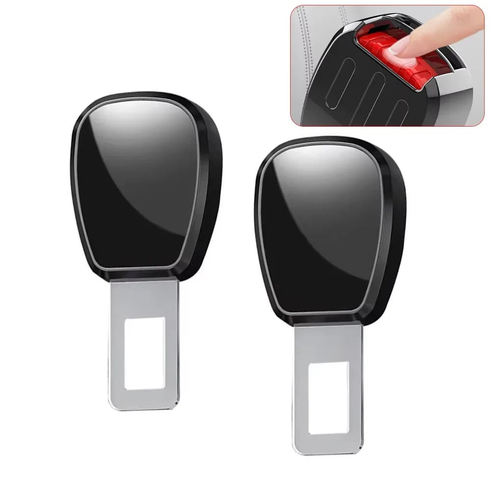 1/2PCS Car Seat Belt Clip Extender Safety Seatbelt Lock Buckle Plug Thick Insert Socket Extender Safety Buckle For Tesla Porsche