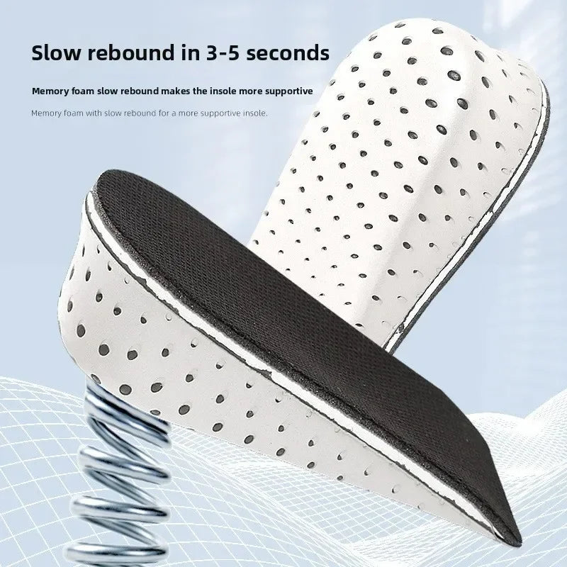 Height Increase Half Shoe Insoles Heel Insert Sport Cushion EVA Memory Foam Heel Lifting 2/3/4/5CM Taller Invisible Heighten Pad