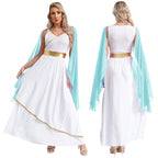 Womens Ancient Greek Athenian Princess Dress Toga Halloween Senator Caesar Cosplay Party Costume Roman Empress Long Robe Dress