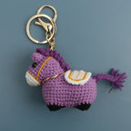 Funny Zebra Crochet Keyrings For Bag Pendant Handmake Animal Doll Knitting Keychain Cute Sheep Keyrings Gifts Custom Accessories