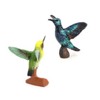 Simulation Bird Animal Kingfisher Robin Magpie Pigeon Hummingbird Model Action Figure Garden Decoration Miniature Figurines Toys