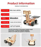 Solar Car Lunar Exploration Vehicle Children's Diy Hand-Assembled Model Diy 3d Wooden Puzzle Science And Education Toys