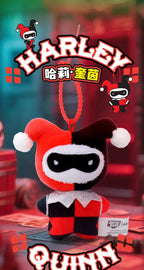 9cm Soft Plush Keychain DC Justice League Batman Superman Harley Quinn Joker Cute Cartoon Movie Dolls Creative Christmas Gifts