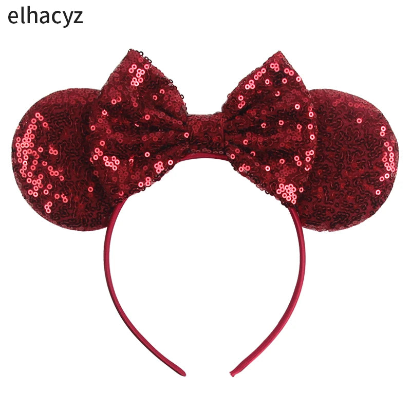 2026 Chic Embroidery Sequin Ears Headband Classical DOT Bow Hairband For Girls Women Party Head Wear Kids DIY Hair Accessories