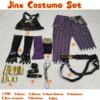 Arcane Season 2 League of Legends LOL Arcane Jinx Halloween Cosplay Costume Loli Outfit Halloween Christmas Gift Cos Convention