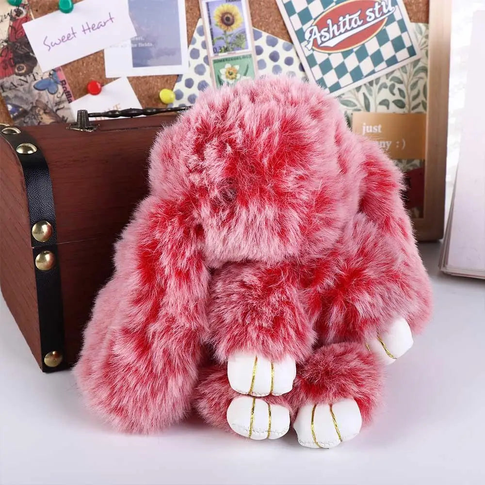 Pendant Plush Toy Bags Pendant Jewelry Ornament Fluffy Toy Doll Plush Bunny Keyring Plush Bunny Keychain Rabbit Fur Keychain