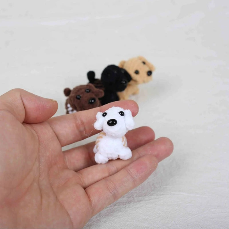 Mini Animal Doll Series Crochet Keychain Knitted Small Rabbit Doll Keyrings Mini Puppy Cute Keychain Wholesale Custom Accessory