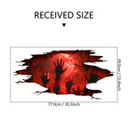 3D Floor Wall Stickers Scary Ghost Halloween Removable Interior Decoration Scary Atmosphere Bar Party Spooky Decoration Props