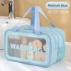 Dry & Wet Separation Transparent PU Makeup Bag